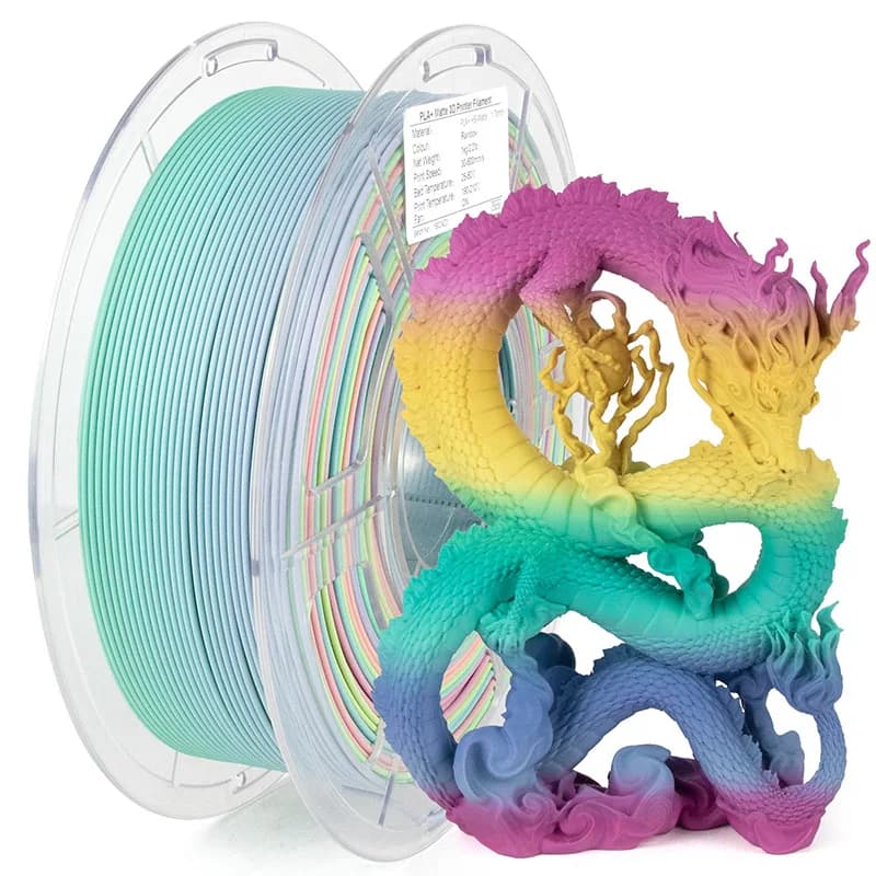 Filament PLA Opaco Sfumato Arcobaleno 1.75mm for 3D Printer 1KG for Bambu Lap Printer, External Material for Artistic Stamps, Vases