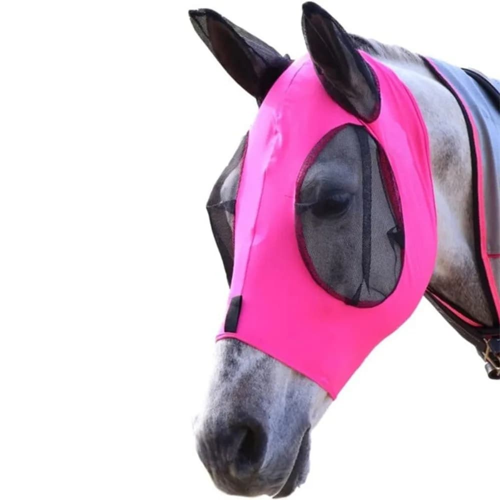 Maschera per il viso per cavalli in rete traspirante Confortevole protezione solare UV Maschera per zanzare per cavalli Forniture equestri multifunzionali