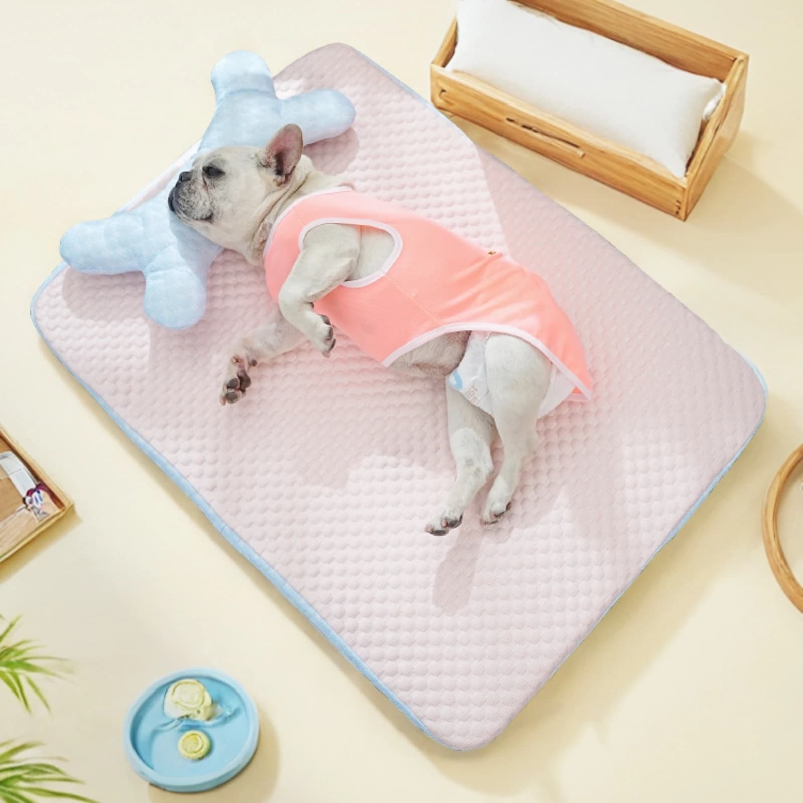 Cooling Mat Dimpled Surface Cooling Bed Mat Soft Textile Bound Edges for Sleeping