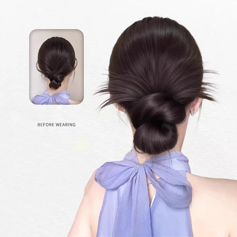 Chignon Sintetico per Capelli, Accessorio per Acconciature da Ballerina, Clip per Capelli a Forma di Pallina, Accessori per lo Styling dei Capelli