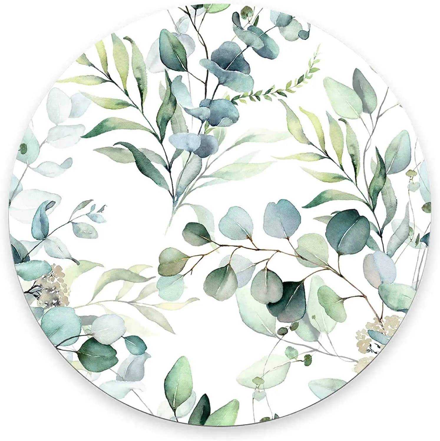 Nice mouse mat with round design with grass leaves Mouse mat small anti-slip rubber mat Custom mouse mat for office home