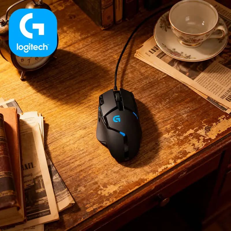 Mouse Cablato Logitech G402 con Sensore Delta Zero, 8 Pulsanti Programmabili, 20 Milioni di Click, Antiscivolo per Lavoro e Gaming