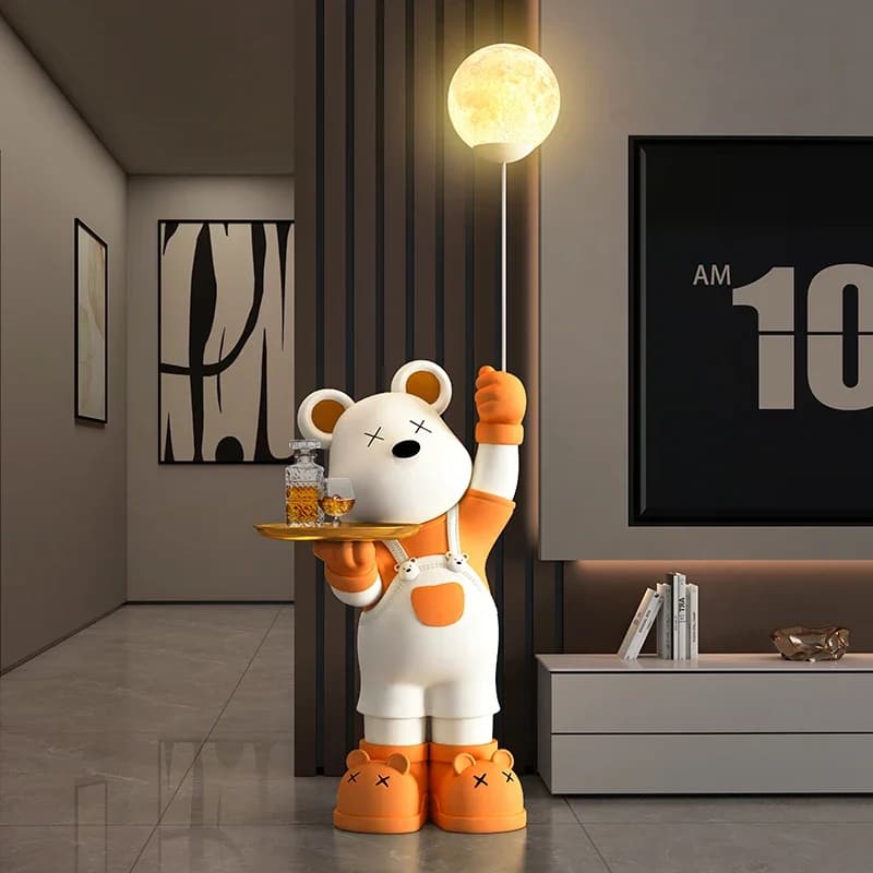 Groot Living Room Bear Figurine Night Light Luxury ornaments Bluetooth Speaker Tray Storage Tray Home Decorations Gifts