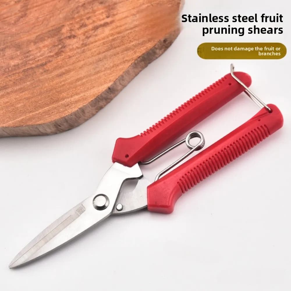 Stainless Steel Straight Head 190mm Garden Pruning Shears Non Slip Grip Scissors For Bonsai Daily Household Gardening Work