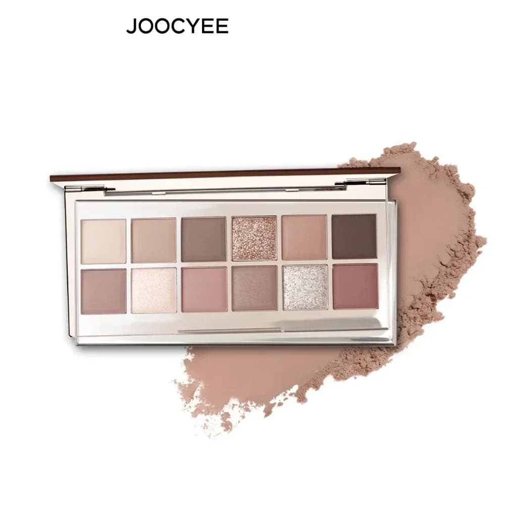 JOOCYEE 12 Shades Eyeshadow Long Life Palette Beautiful Opaque Shimmer Glitter Cosmetic Women Beauty Rare Korean Makeup