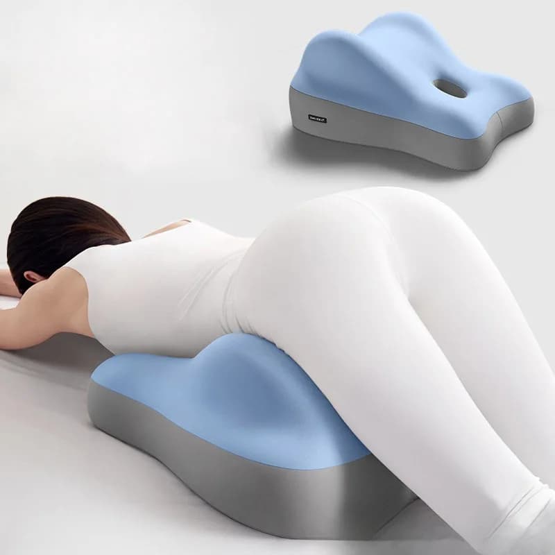 Cuscino per il sedere con cuscino inclinato multifunzionale 7 in 1 per coppie Cuscino per gravidanza per leggere nel letto Cuscino per la vita a casa Seduta Blu