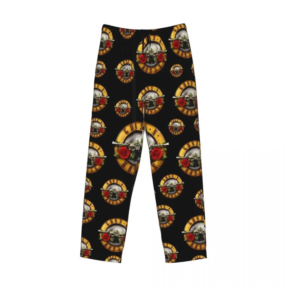 Custom Guns N Roses Pajama Pants Men Sleepwear Sleep Lounge Bottoms with Pockets