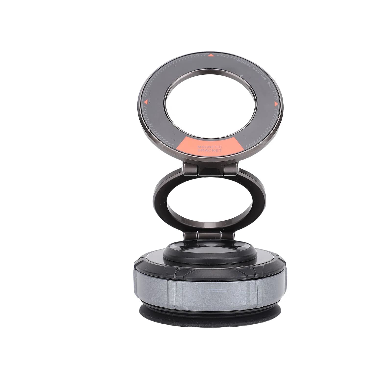 Supporto Magnetico Pieghevole per Telefono da Auto, Rotazione Sicura, Antirottura, con Ventosa Magnetica, Supporto Forte per Auto