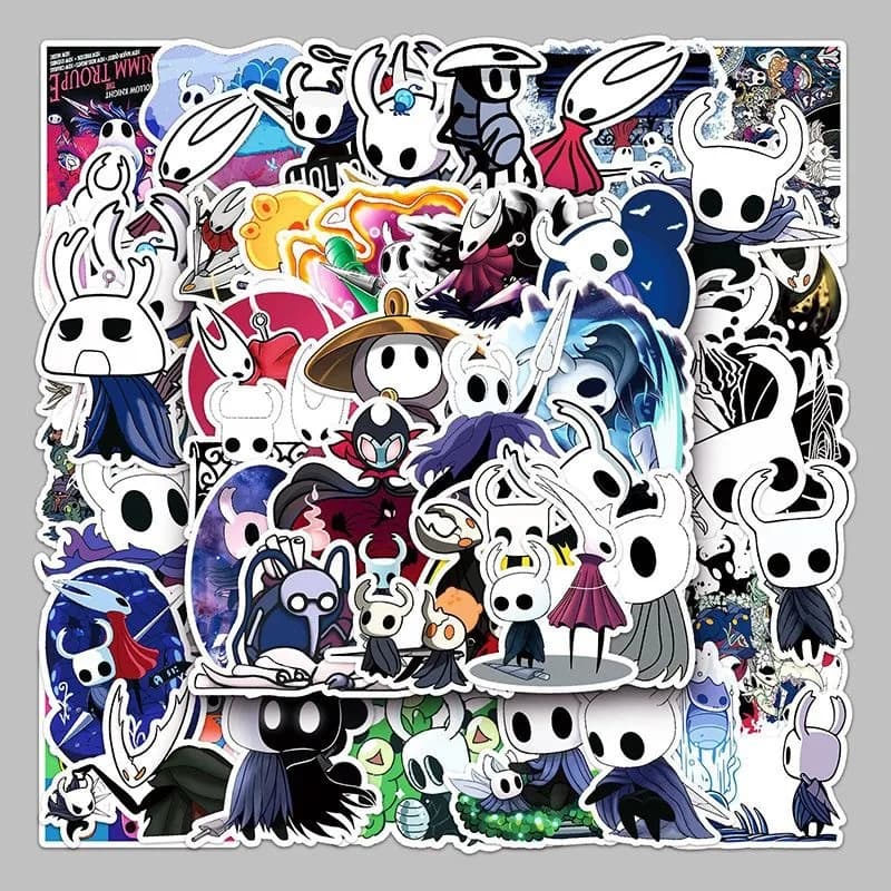 50/100 adesivi graffiti Hollow Knight Game per decorazioni fai da te per telefoni cellulari, notebook, bottiglie d'acqua, biglietti d'auguri e regali
