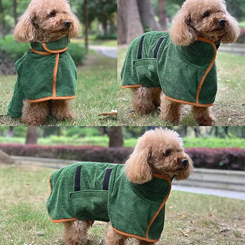 Accappatoio Caldo per Animali Domestici Autunno e Inverno, Asciugamano per Cani ad Asciugatura Rapida 350G in Microfibra Spessa e Assorbente