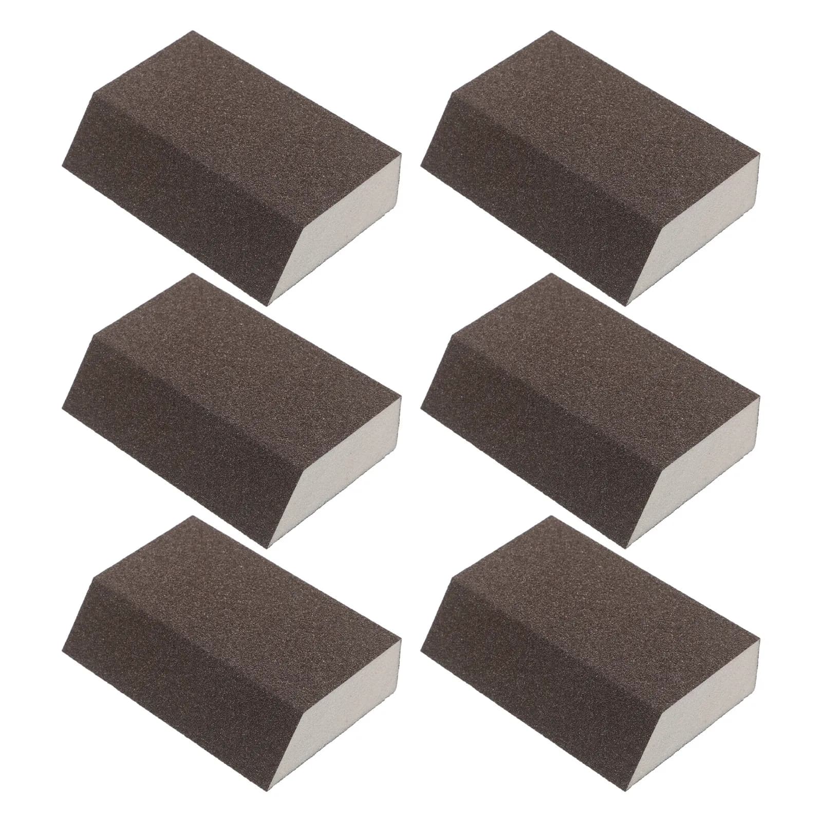 6Pcs Sanding Sponges Multipurpose 80 Grit Abrasive Sponge Block for Wood Drywall Metal Home DIY Corner Sanding Reusable Wet Dry