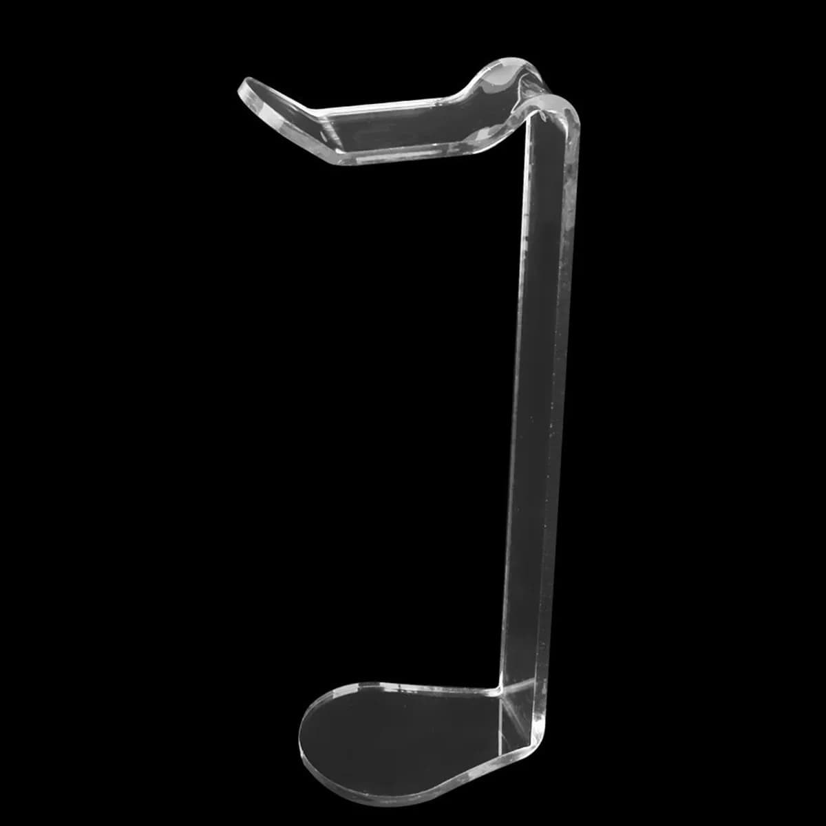Supporto per Cuffie in Acrilico 25Cm, Organizzatore da Scrivania Traslucido, Espositore Universale per Cuffie