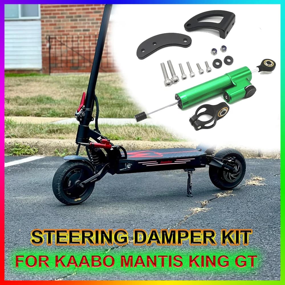 Steering Damper Mounting Support Kit Suit for Kaabo Mantis King GT Electric Scooter Shock Absorber Accessories Spare Part