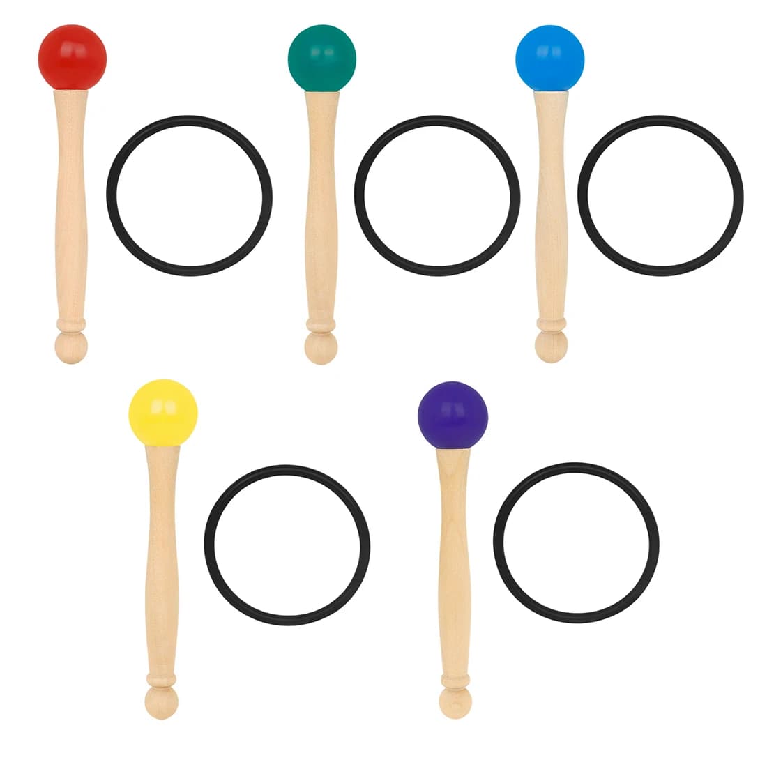 Crystal Singing Bowl Rubber Hitting Stick Professional Sound Bowl Percussion Accessories Drumstick with Rubber Ring