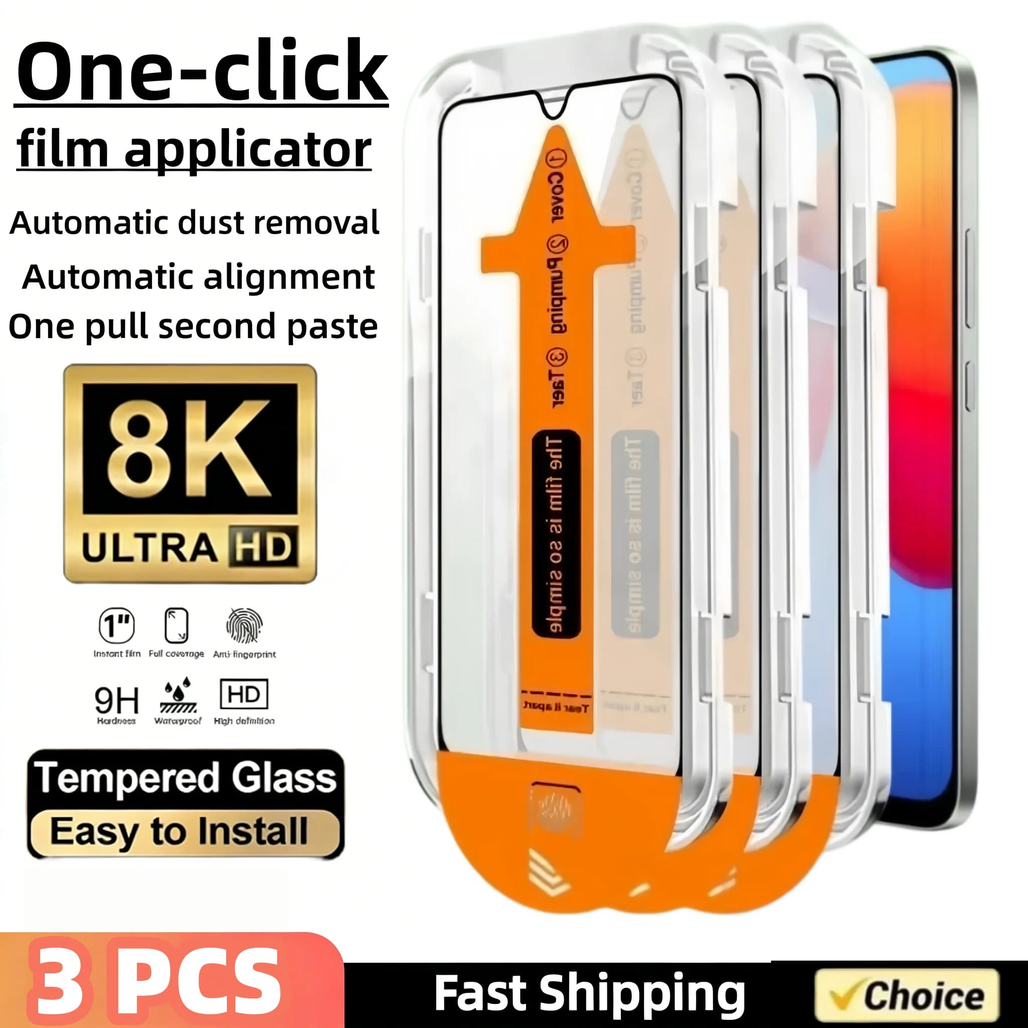 3 Pezzi Pellicola Protettiva in Vetro Temperato HD Anti-Polvere per Samsung S25 S24 Ultra S23 S22 S21 Plus Ultra A16 A36 A55 A56