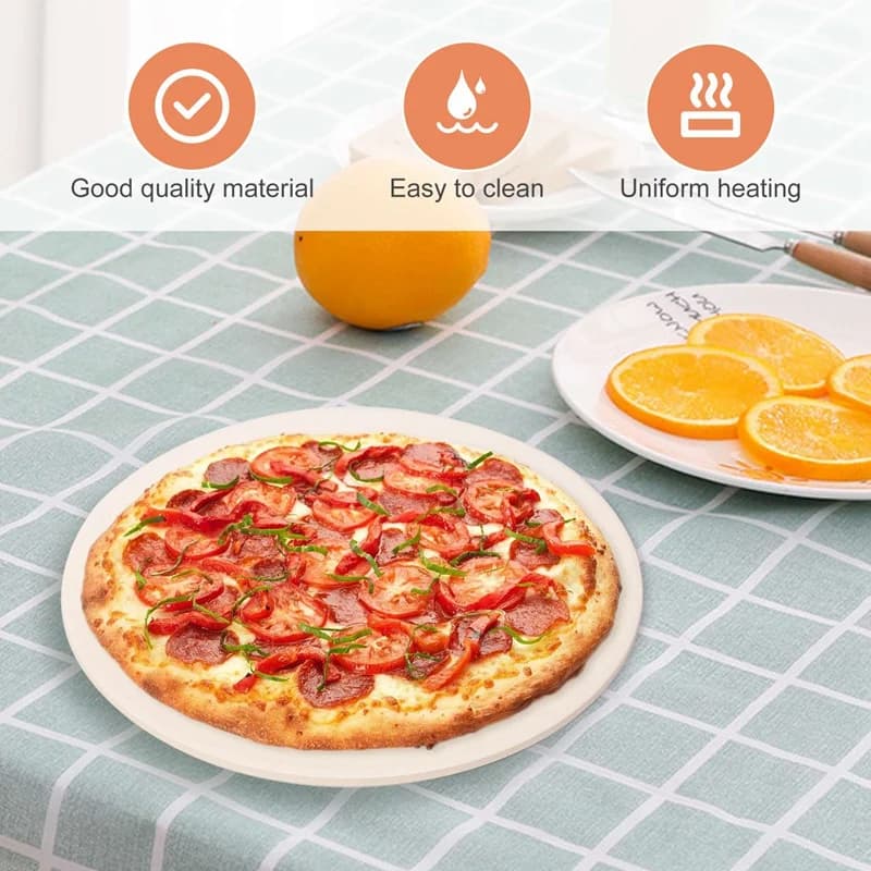 Pietra per pizza A21I-12 pollici Pietra da forno per pizza/pentola, perfetta per griglia e forno - Resistente al calore, durevole e sicuro