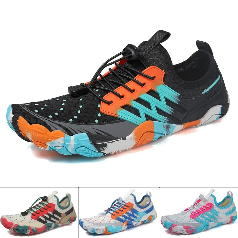 Men's and women's beach Summer beach Five fingers Swimming barefoot Water shoes Colorful water Slippers by river to the sea Men's sneakers