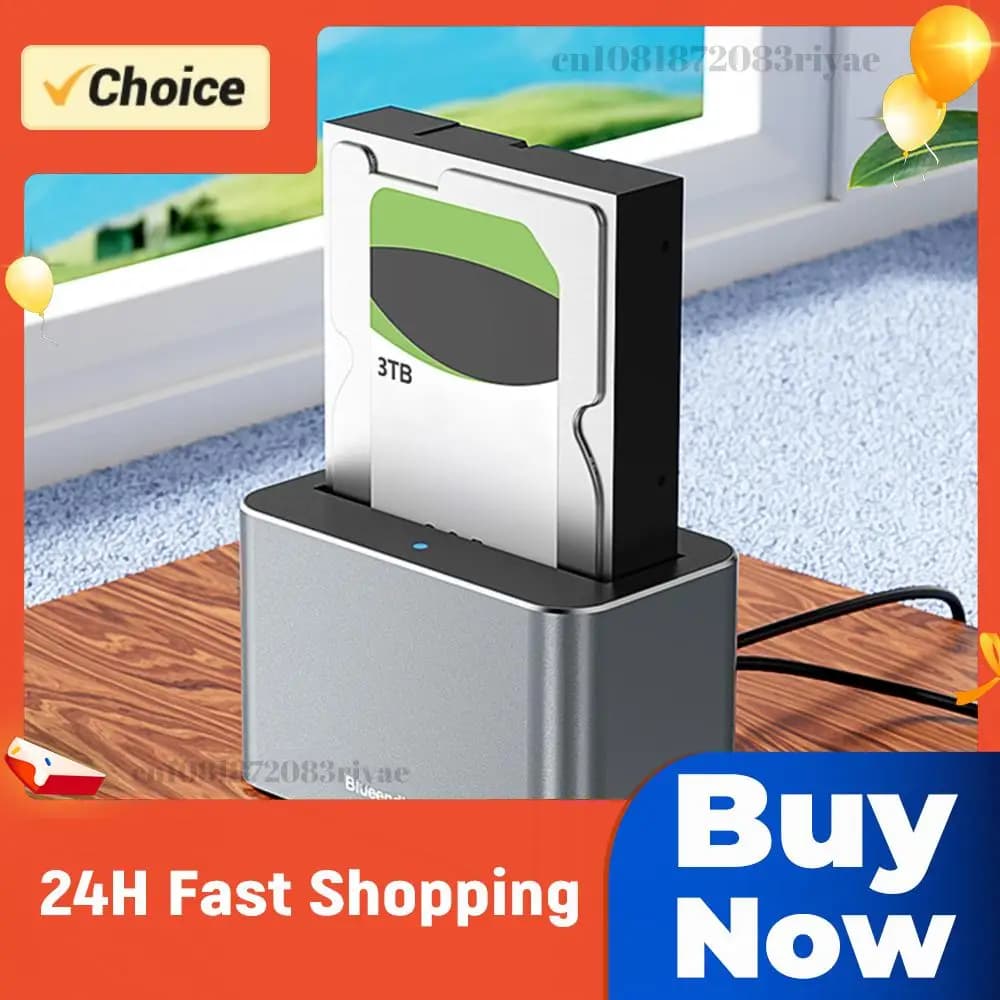 Dock per disco rigido SAS con adattatore USB 3.0 da 5 Gbps, lettore, convertitore, docking station, supporta fino a 20 TB per HDD/SSD SATA/SAS da 2,5/3,5 pollici