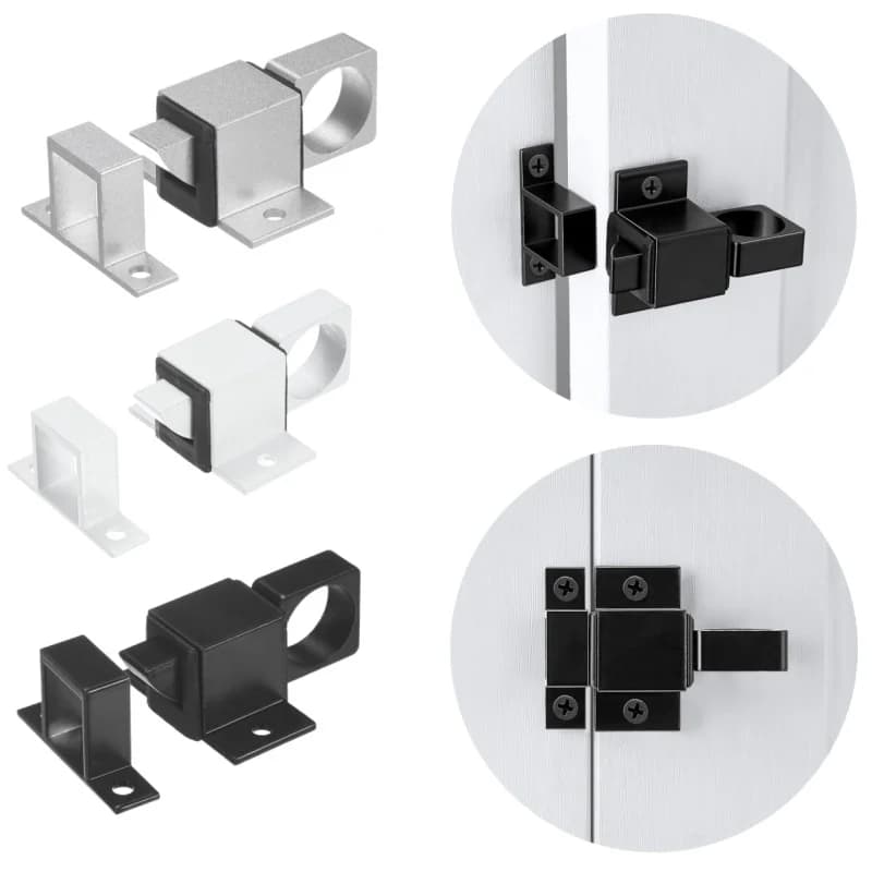 Chiavistello automatico per porta in lega di alluminio, cancello per finestra di casa, anello di sicurezza, bullone per porta con rimbalzo a molla, chiusura automatica