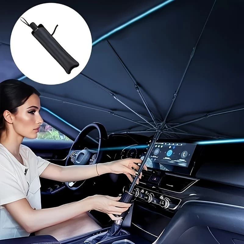 Parasole per parabrezza per auto, parasole/coperchio per ombrellone pieghevole per la maggior parte delle auto Parasole riflettente per parabrezza anteriore dell'auto
