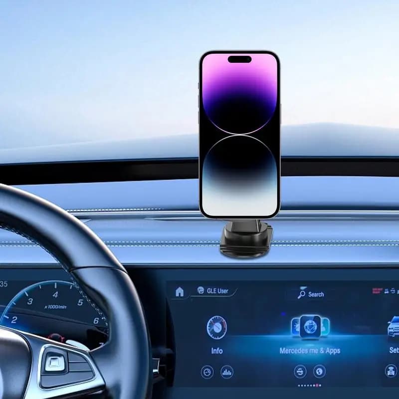 Supporto per telefono per cruscotto auto Testa a sfera Supporto per telefono Supporto per telefono per auto Supporto per clip Supporto per cruscotto Base Ammortizzante Impugnatura antiscivolo