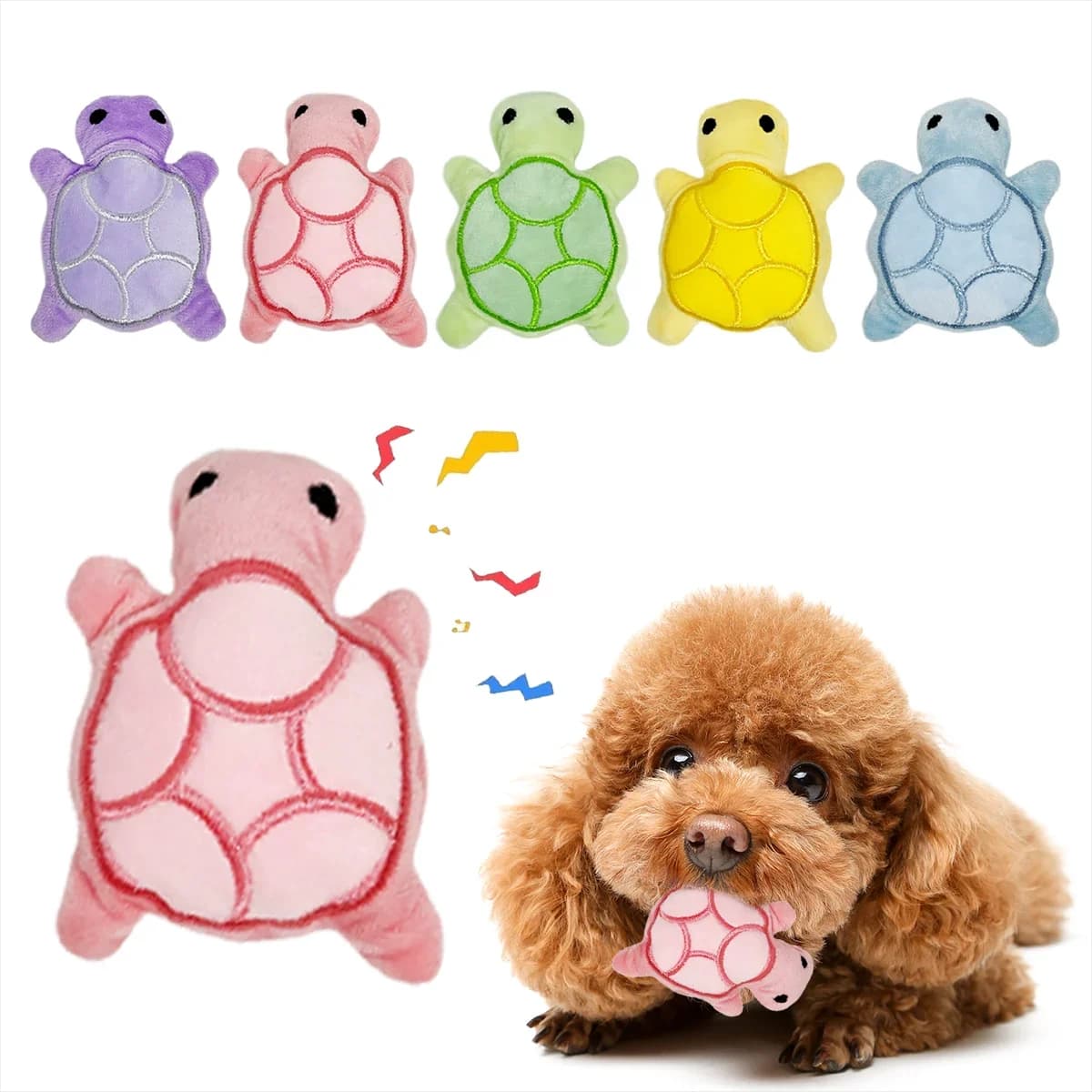 "Tiny Turtle Teether: Bite-Resistant Plush Chew for Puppies, Safe Interactive Dental Health & Play"