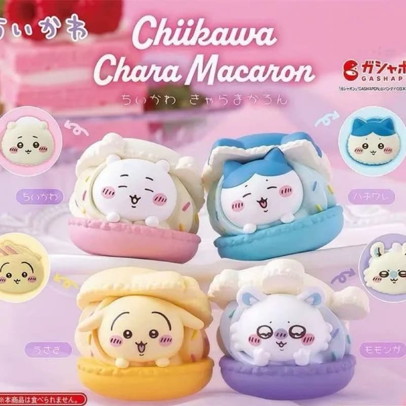 Chiikawa Macaron Style Gashapon Figure Cute Hachiware Usagi Guji Car Ornament Desktop Decor Cartoon Toy for Gift Hachiware Cute