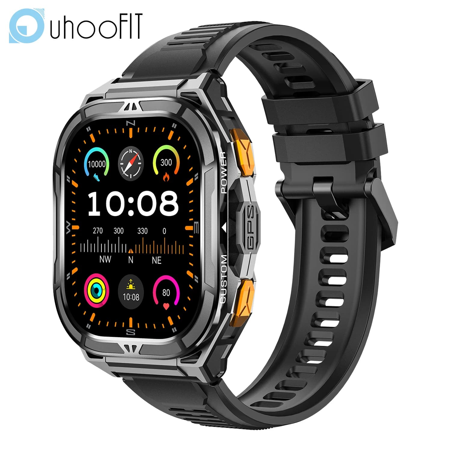Smartwatch GPS da 1,96 Pollici AMOLED per Uomo, Chiamate Bluetooth, Monitoraggio Frequenza Cardiaca e Sonno, Impermeabile 5ATM, Orologio Sportivo da Esterno per Donna