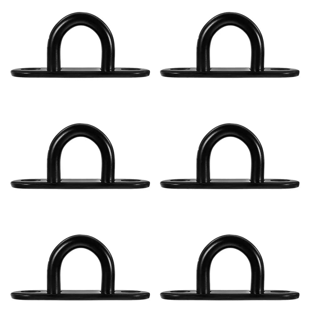 6pcs Black Metal Ceiling Hooks Stainless Steel U-Shaped Heavy Duty Hanging Swings Punching Bags Wall Mount Plant Hangers Load