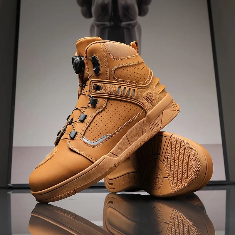 All Season Men Motorcycle Shoes Motorcyclist Boots Breathable Cow Leather Moto Shoes Anti-slip Racing Boots Botas Moto