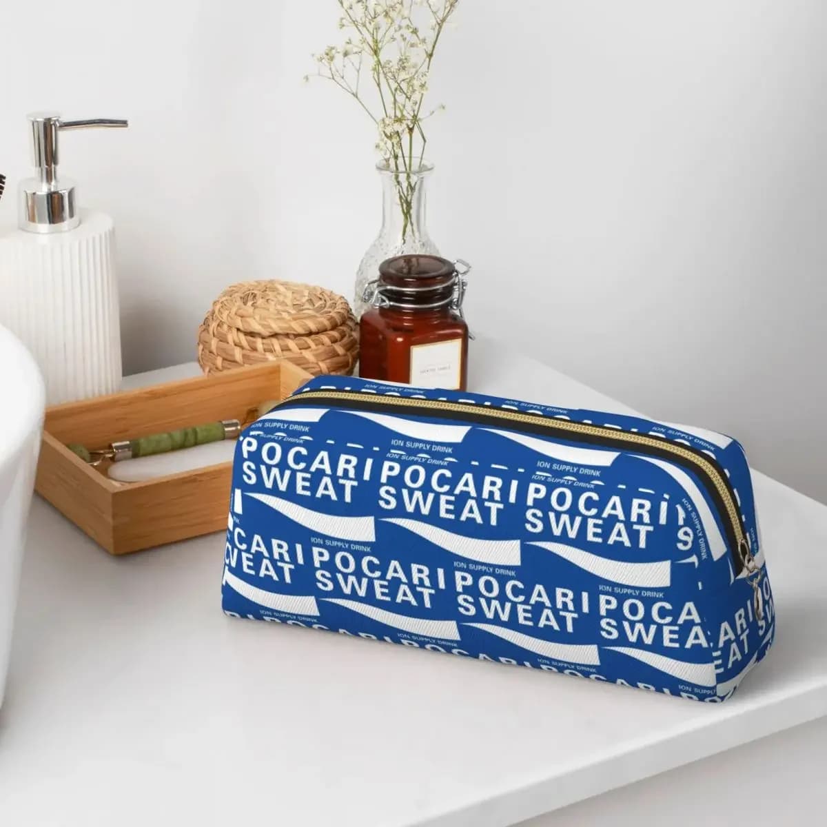 Just Some Pocari Sweat Merch Pencil Cases for Students School Pen Box Pencil Bag Large Storage Pencil Pouch Pen Holder