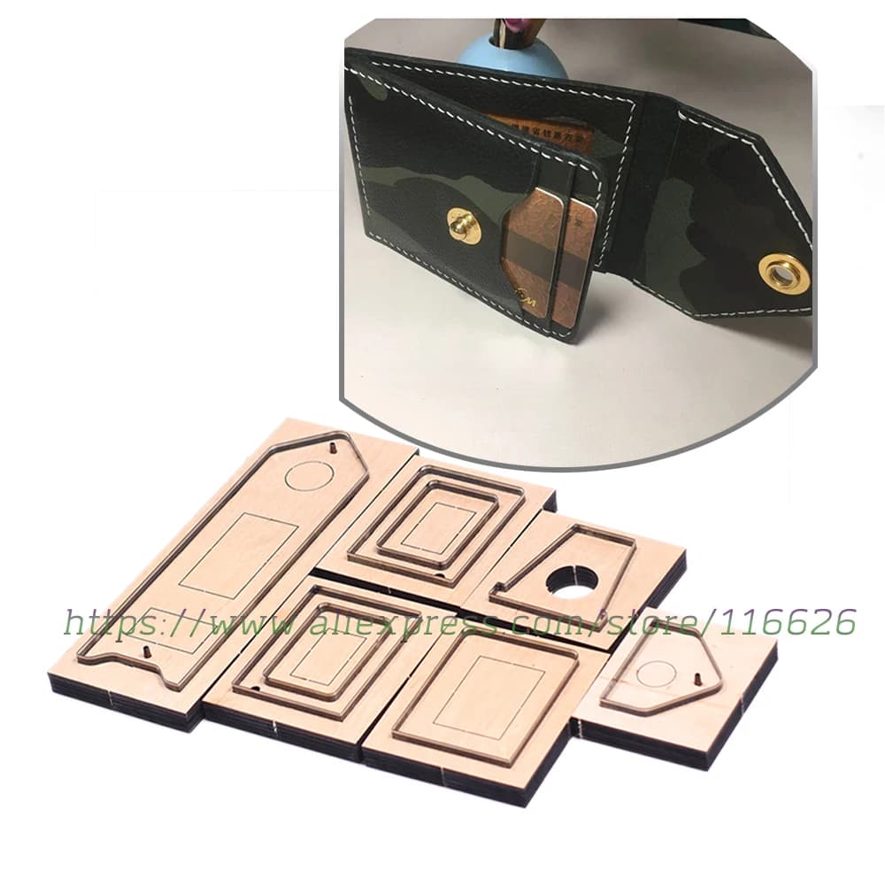 Set di strumenti per punzonatura scavata in metallo con stampo per coltello da fustellatura doppio piegato artigianale in pelle fai-da-te 30x8 cm