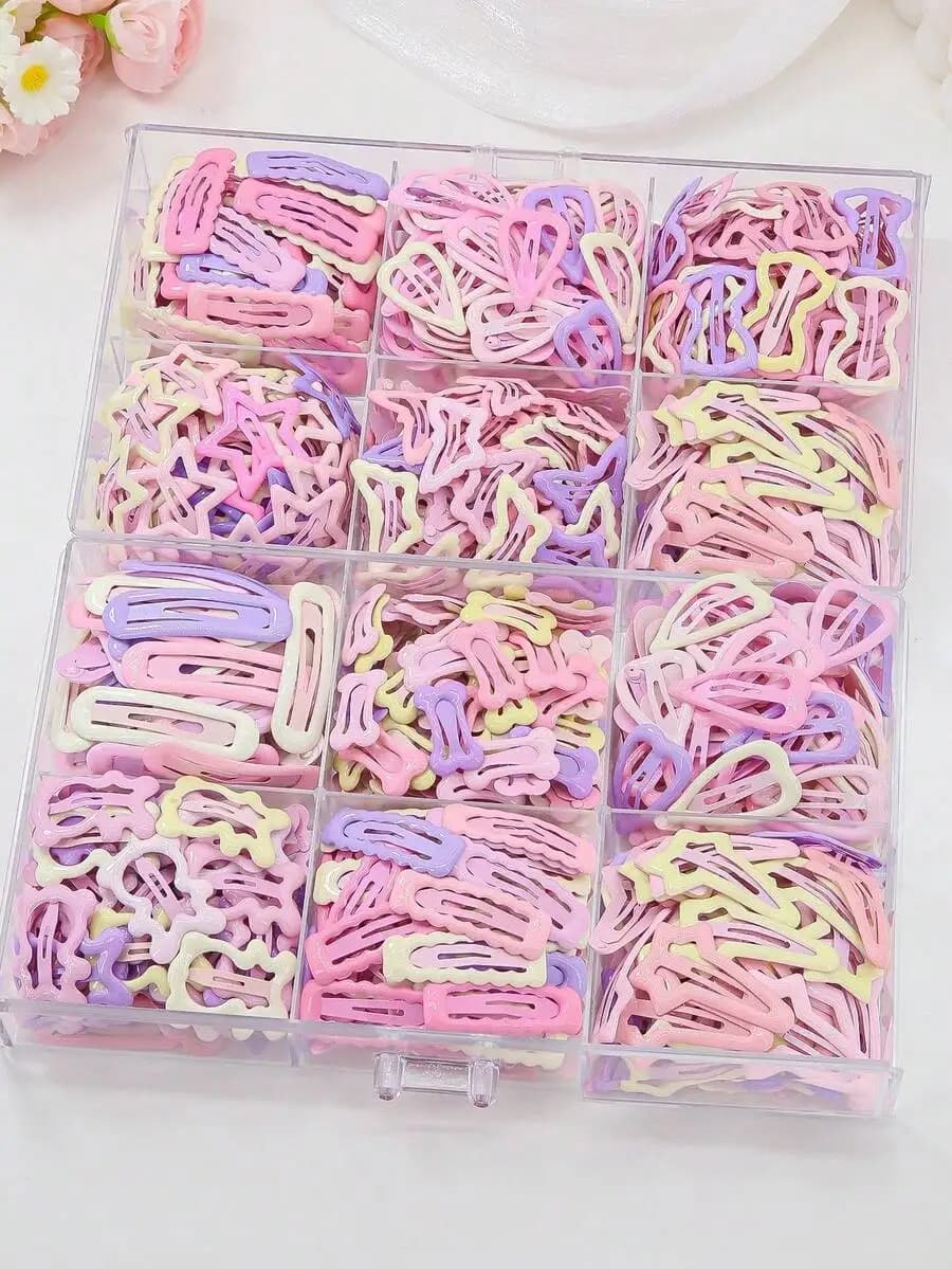 100pcs Colorful Butterfly Mini Hair Clips For Women Fashion Hair Accessories Daily Use