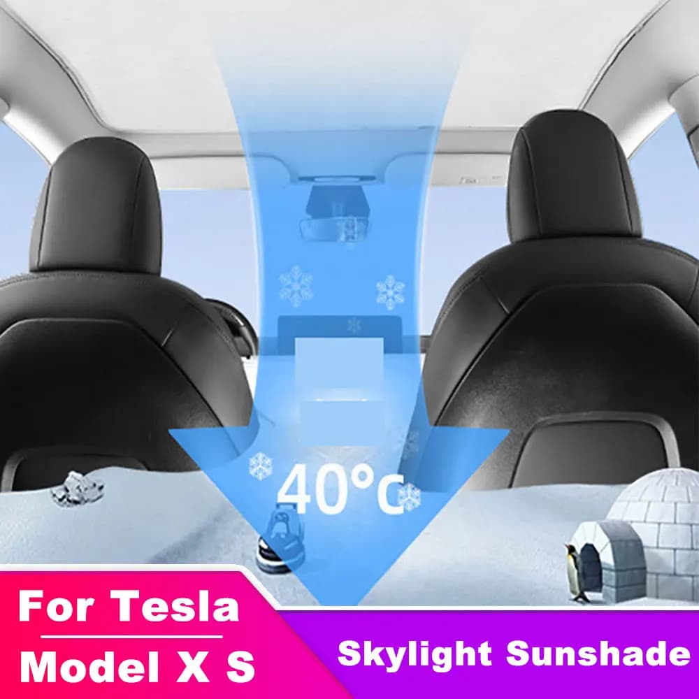 Per Tesla Model S Lucernario Parasole Tetto Apribile Panoramico Protezione Solare Maglia Anteriore Posteriore Tetto Solare SUV Isolamento Ombra Accessori