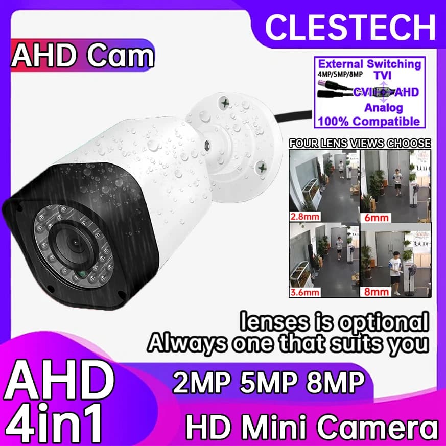 Full HD 5MP Security CCTV AHD Camera 4 in1 4MP 5M-N 2K digital coaxial for waterproof outdoor home Ip66 Ir infrared night vision