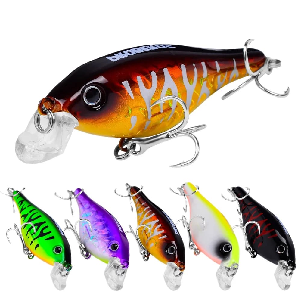 Esche Artificiali Galleggianti per la Pesca, Modello Chubby Fish, 8cm 11.5G, in Plastica, Esche Dure Bioniche, Alimento per Pesci