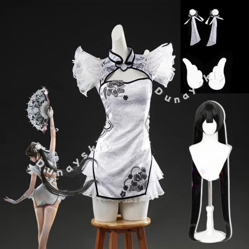 Costume Cosplay Naraka Bladepoint, Wig, Copricapo, Accessories for Outfit Qipao Modern Jade Ice Heart Yin Ziping, Chinese Style for Shows