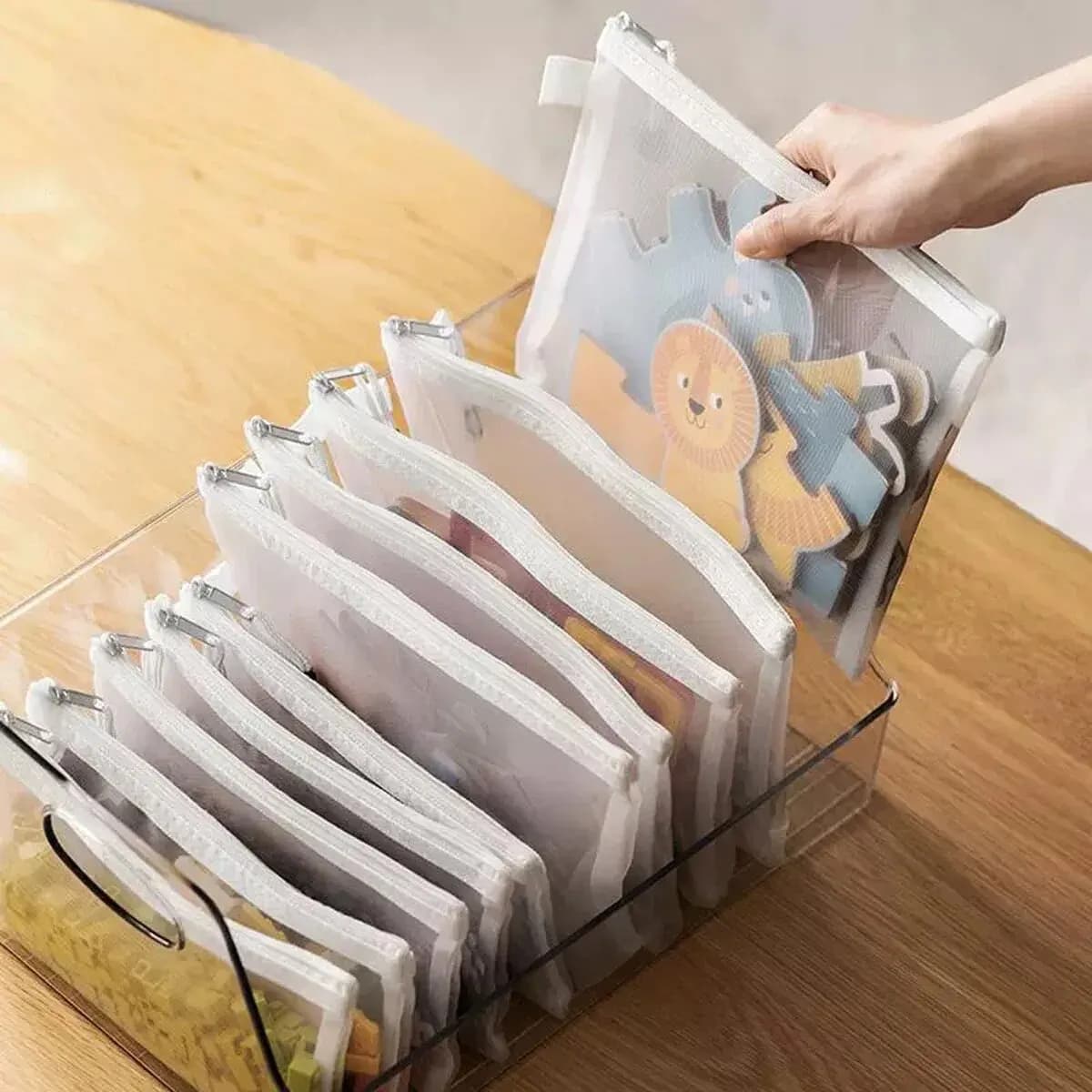 3 Pieces Network Hinge Case A4A5A6 Waterproof Hinge Document Bag For Students Makeup Bag For School Office Supplies Various Storage Organizer