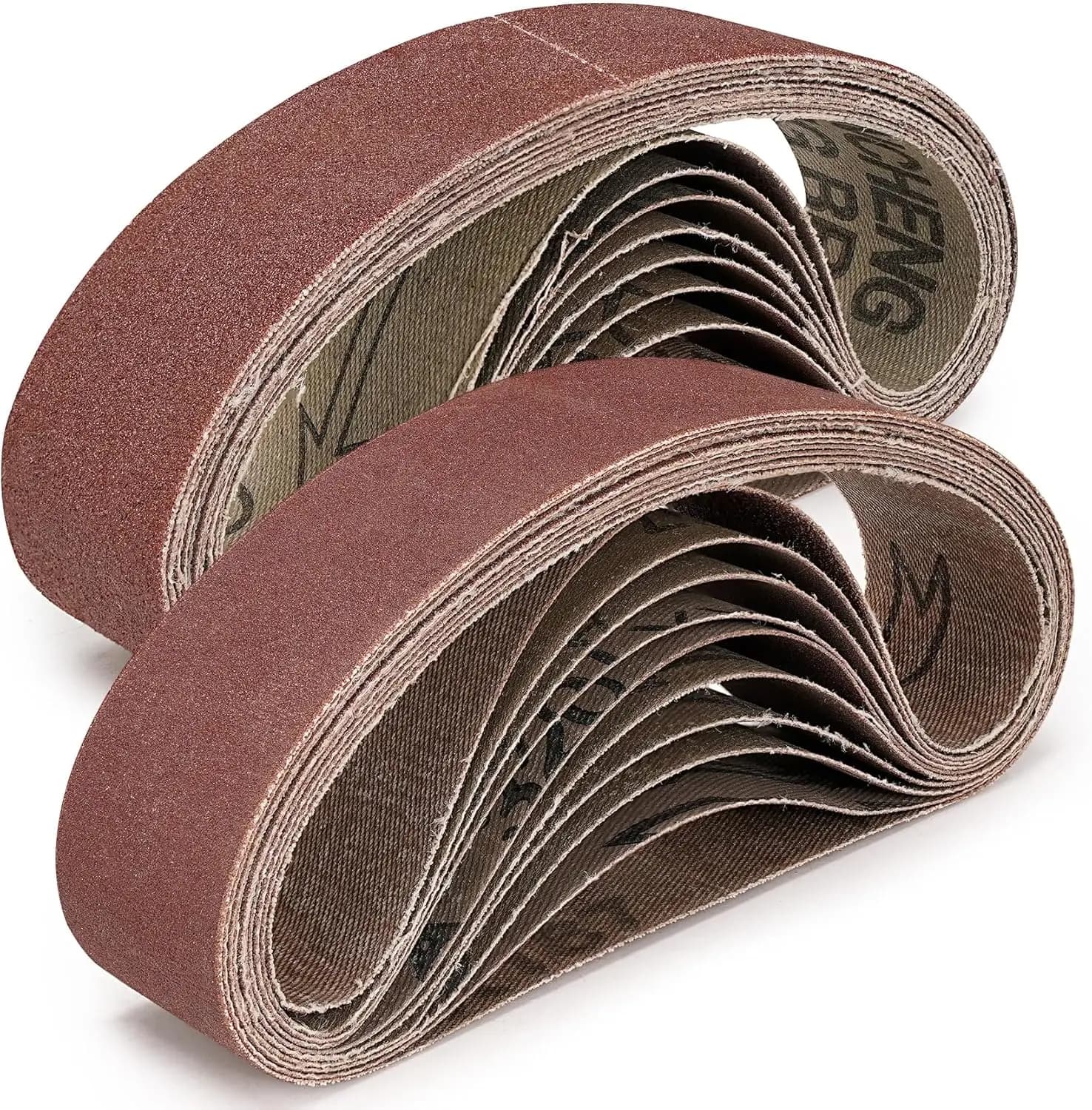 Confezione da 20 Nastri Abrasivi 1,2x13 Pollici per Affilacoltelli, Grana 120/240/400/800/1000, Ossido di Alluminio