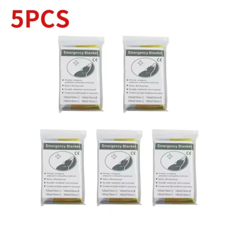 Coperta di sopravvivenza in nastro di emergenza per esterni Coperta militare termica impermeabile per tende di salvataggio di primo soccorso 130X210 cm