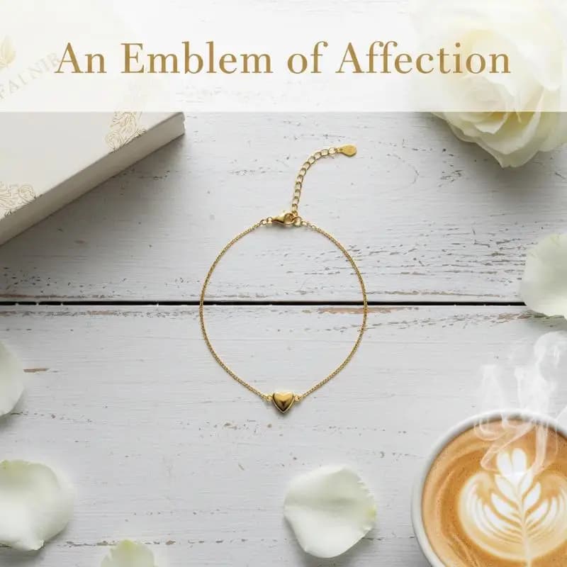 1 2Pcs Heart Cutout Alloy Bracelets Adjustable Simple Couple Jewelry Set for Matching Lovers Gifts