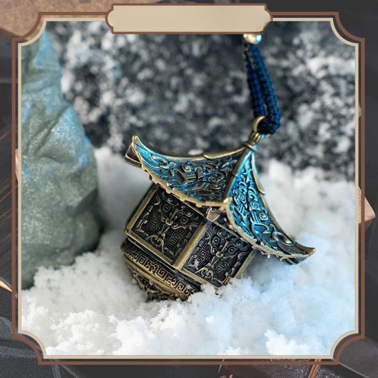 Ethnic Style Silver Color Spacer Gold Color Snake Eyebrow Bronze Fish ，Gulou Wind Chime Shape Pendant UNISEX Mysterious Jewelry