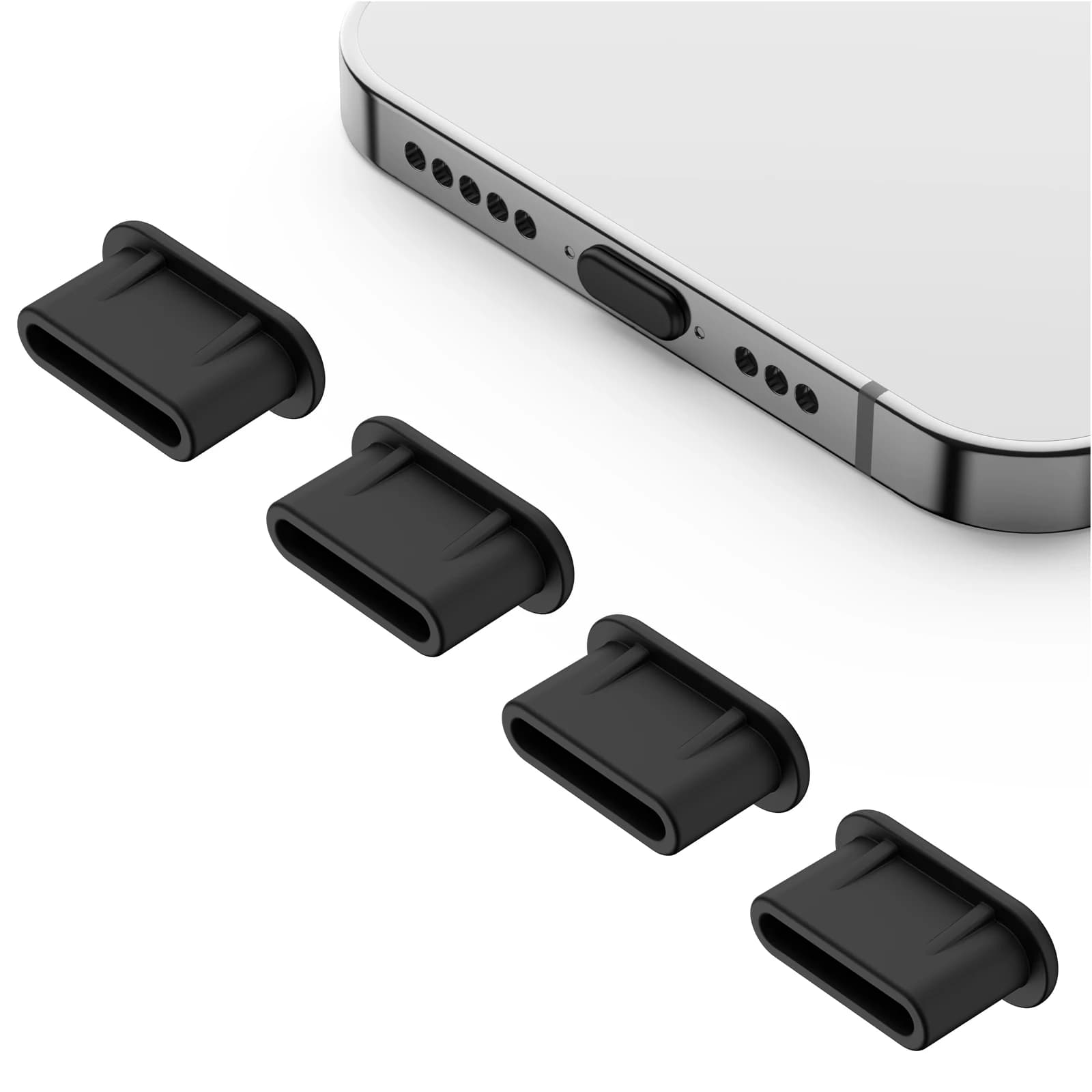 Universal USB C dust cap, USB-C charging port cover, compatible with Samsung, Xiaomi and all type C smartphones.