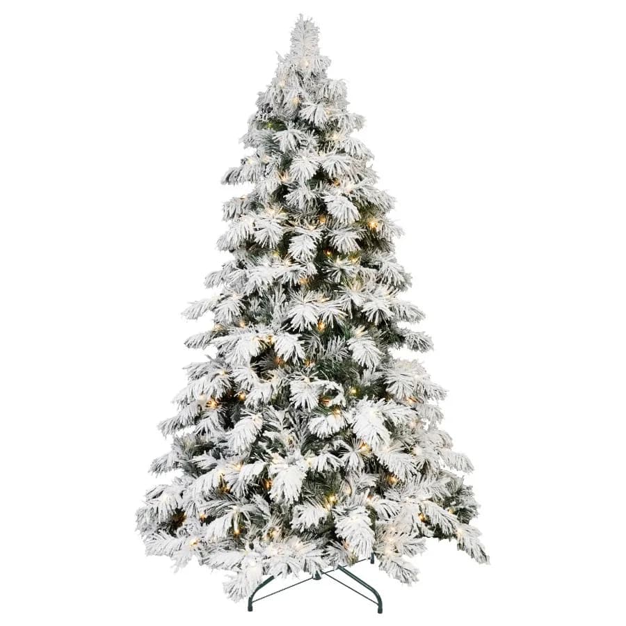 Albero di Natale Artificiale da 180 cm con Luci LED, 594 Rami Misti in PE/PVC, Base Pieghevole Premium per Decorazioni Natalizie da Interni