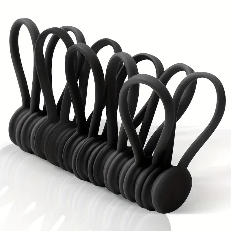 Fascette magnetiche riutilizzabili da 1 pezzo, organizer per cavi, fascette magnetiche in silicone per imballaggio di oggetti, magneti per frigorifero con pennarelli per libri