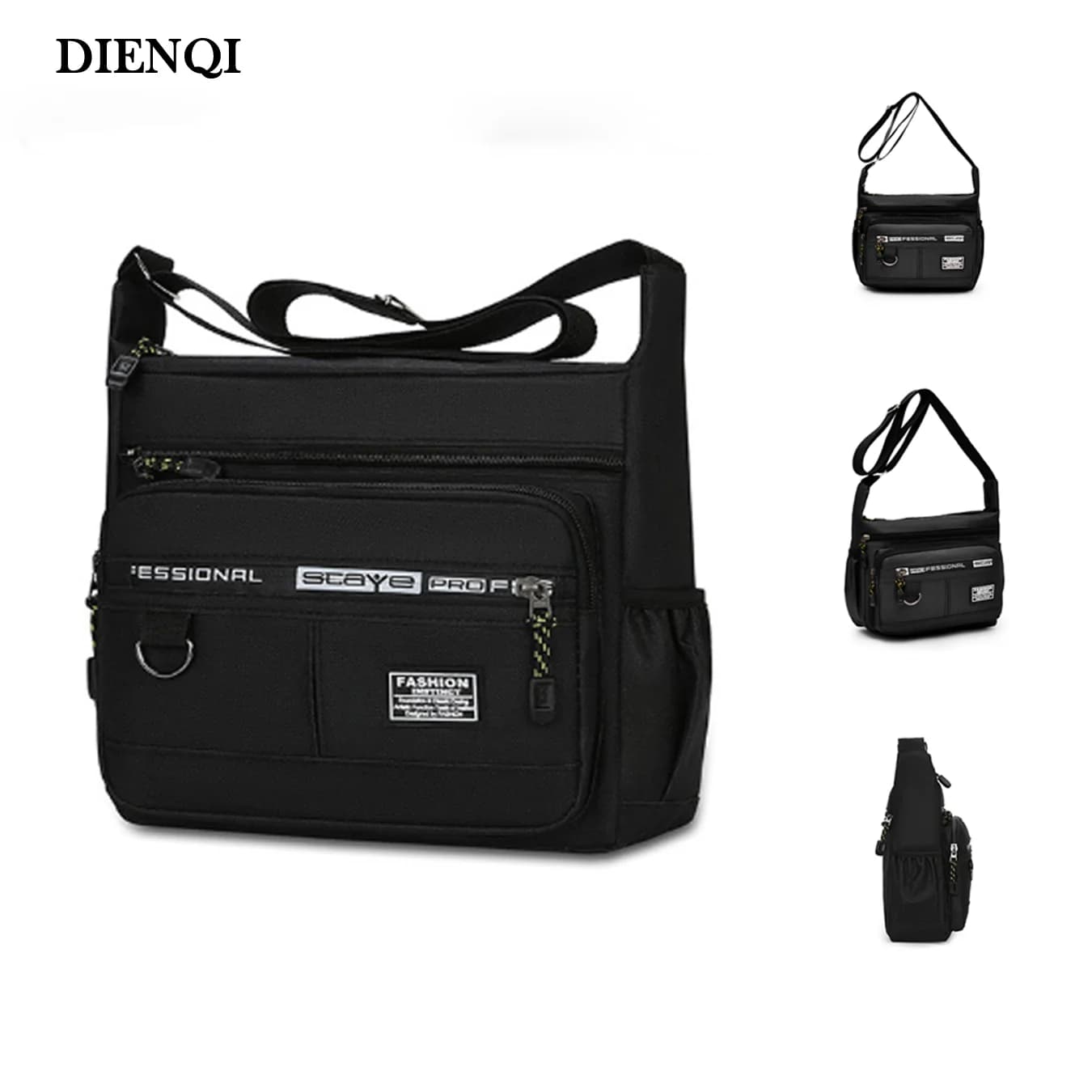 Men's Messenger Bag Handbags Business Crossbody Bags for Men Multi Pockets Motorcycle Bag Mens Bag for Work Travel Shoulder Bags
