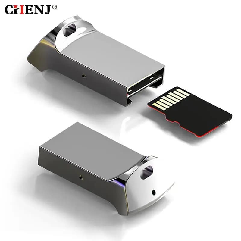 Adattatore per lettore di schede di memoria Mini Usb 2.0 per TF Micro SD Pc Computer Laptop adattatore per lettore di schede di memoria in alluminio scheda Sd Usb