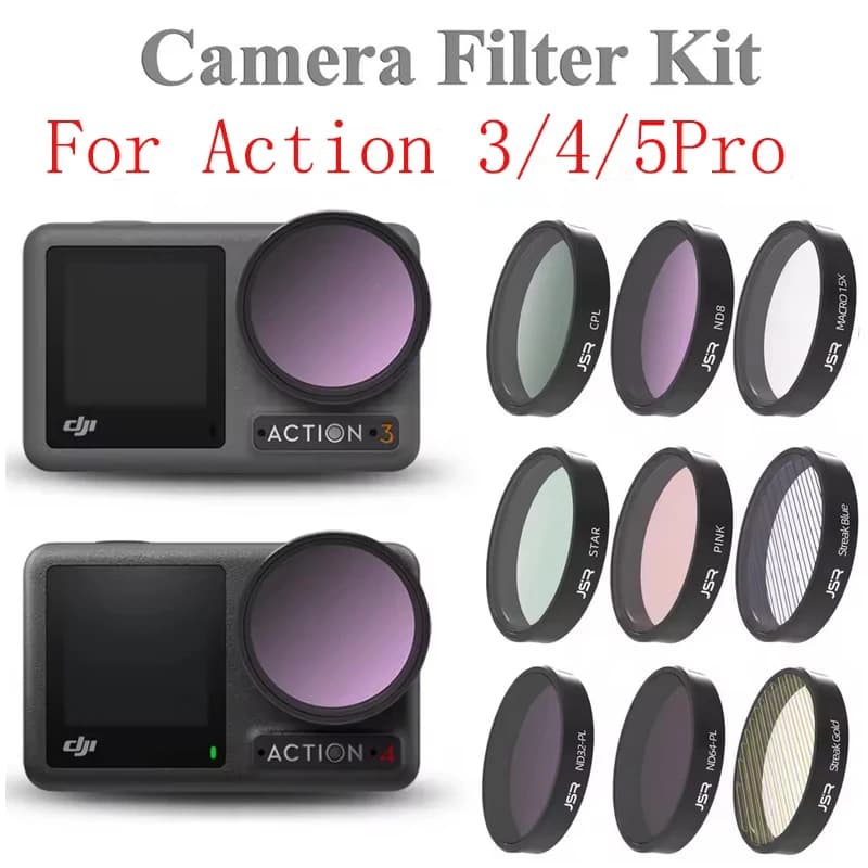 Filtri per DJI Osmo Action 3/4/5Pro: UV, CPL, ND 8/16/32, NDPL, Polarizzatore, Macro 15X, Accessori per Fotocamera Subacquea