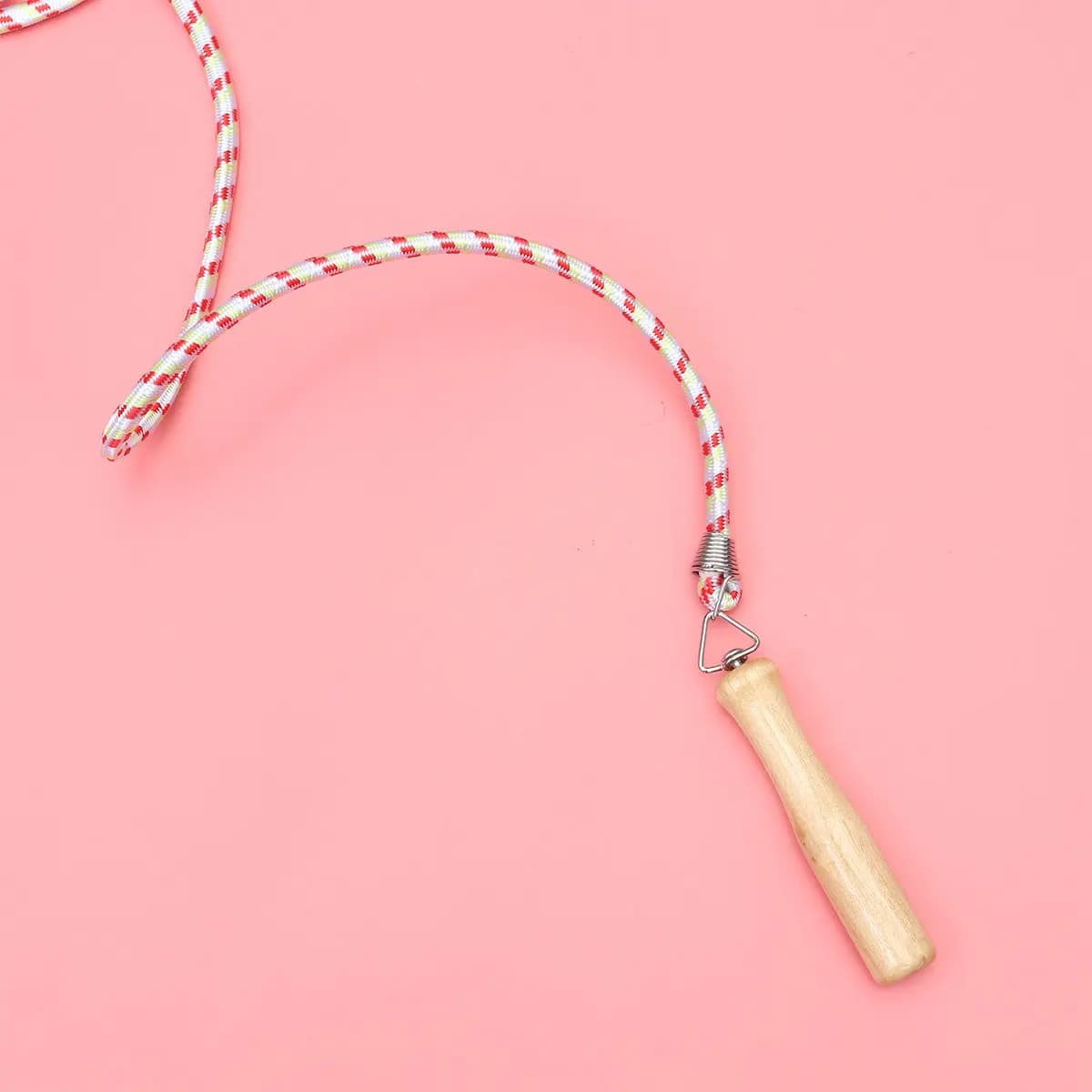 1Pcs 5M Wooden Handle Jump Rope Heavy Duty Lightweight Exercise Rope for Home Gym Sports Training Weight Loss Kids Adults Use