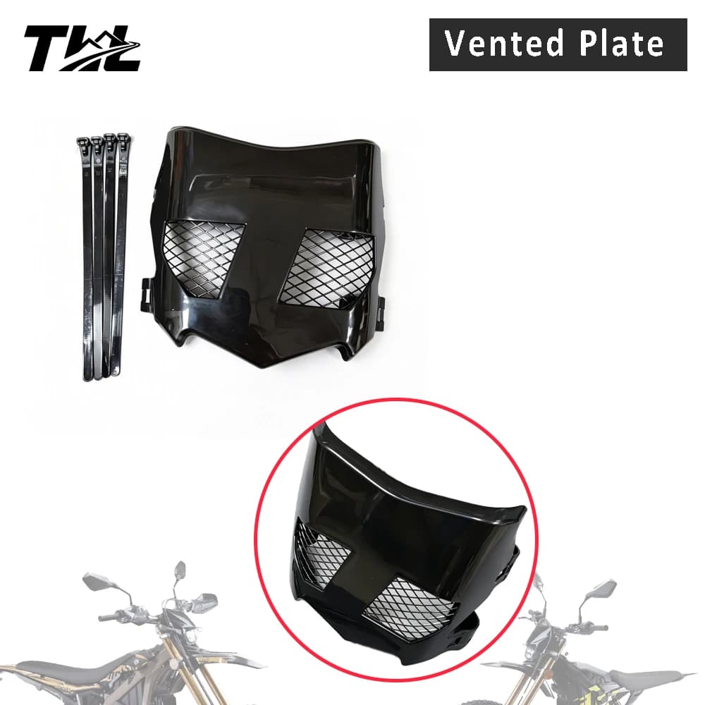 Off-Road Vented Front Number Plate Shield Fit for Surron Light Bee X, Talaria Sting R, 79bike Falcon E-Bike Accessories